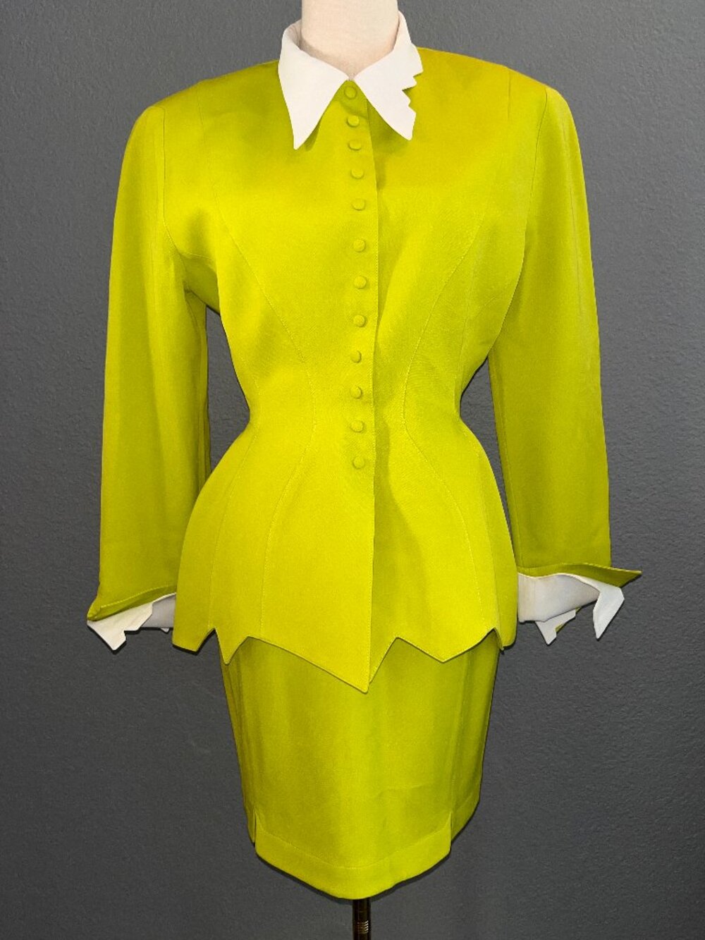 VINTAGE 90'S THIERRY MUGLER RARE MADE IN JAPAN ARCHITECTURAL SUIT 9AR / 63-90